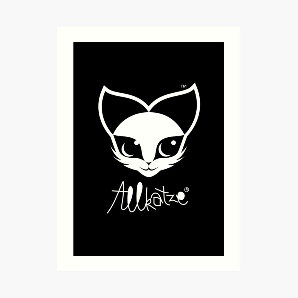 ALLKATZE * Space Cat - Weltraum-Katze - Chat d'Espace Kunstdruck