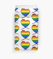 Queer Stolz Herz Ballon Design Bettbezug