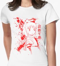 Spirited Ink Scroll Chihiro Women's Fitted T-Shirt