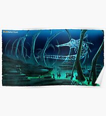 Subnautica - Ghost Leviathan Giant Fossil Poster
