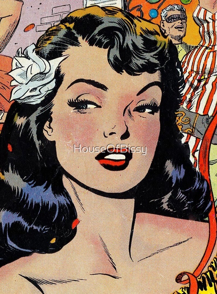 Black Hair Betty Paige Pinup Girl With Flower Bettie Paige Pinup