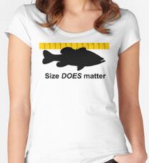 Size does matter - fishing T-shirt Women's Fitted Scoop T-Shirt