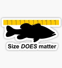 Size does matter - fishing T-shirt Sticker