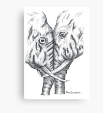 An Elephant Understanding Canvas Print