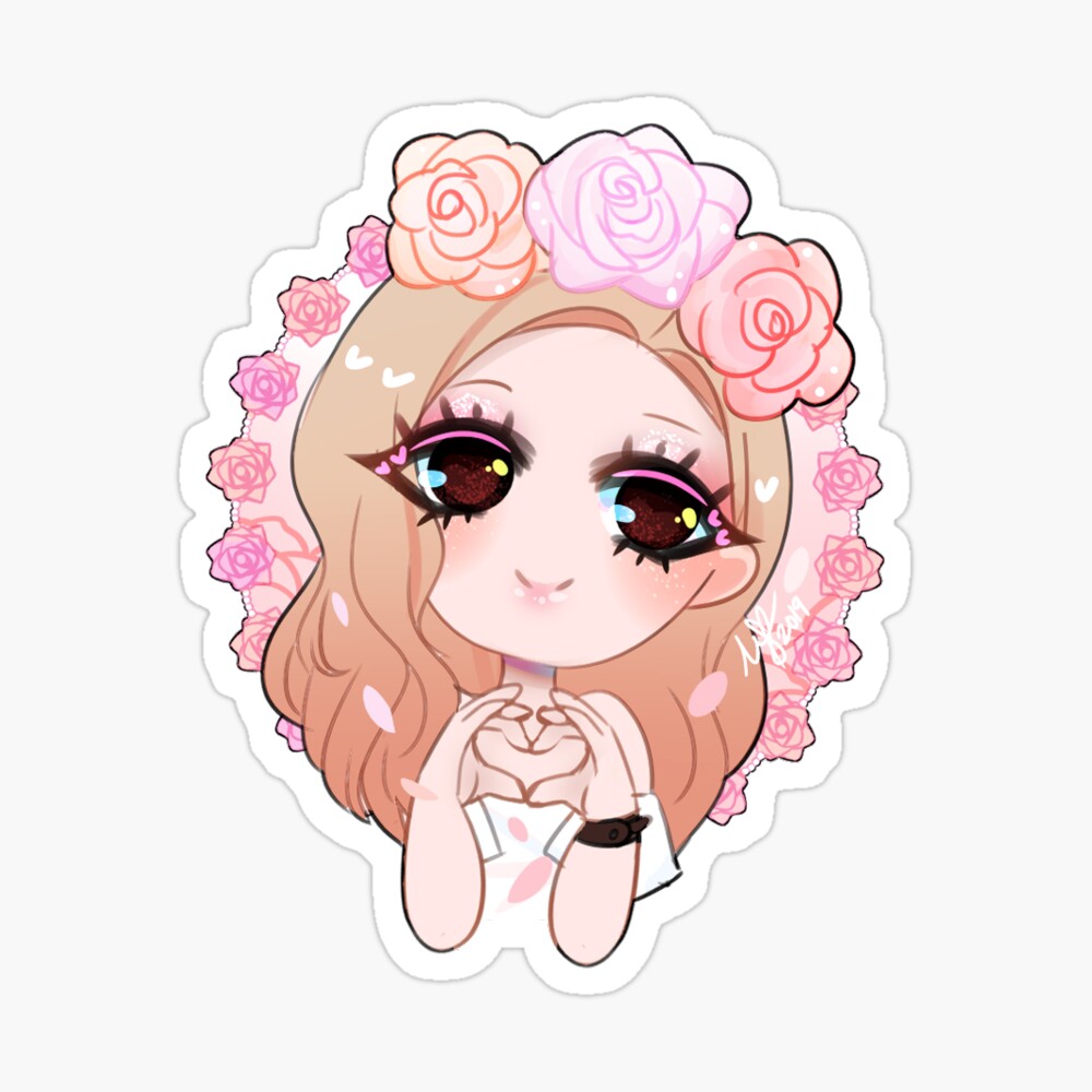 BLAↃK PIИK RosesAreRosie Rose Sticker