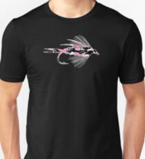 Pink Camo Fly - Fly Fishing T-shirt Unisex T-Shirt