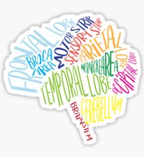 Brain Typography Word Bubble RN Neuroscience Nurse Neurologist Sticker