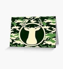 Trophy Camo Buck Greeting Card