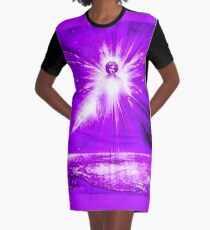 Archangel Zadkiel and the violet flame of transformation Graphic T-Shirt Dress