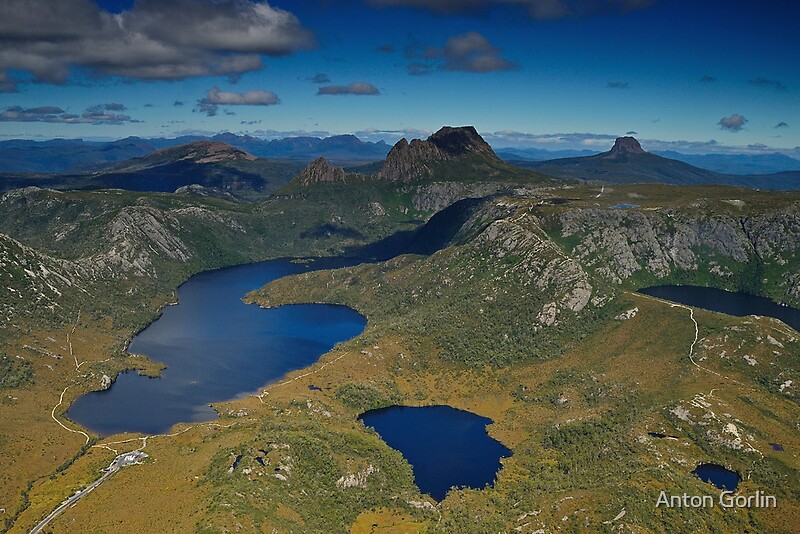 "Cradle Mountain (Aerial)" by Anton Gorlin | Redbubble