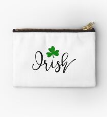 Irish Four Leaf Clover, St Patricks Day Studio Pouch