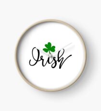 Irish Four Leaf Clover, St Patricks Day Clock