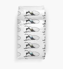Portal Gun White Pattern Duvet Cover