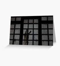 woman behind the screen Greeting Card