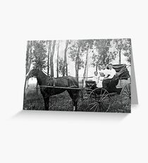 horse and buggy Greeting Card