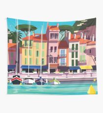 Tela decorativa Cartel de viaje vintage "Mediterráneo" quality Calidad HQ