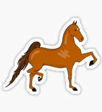 Three Gaited Chestnut Saddlebred Sticker