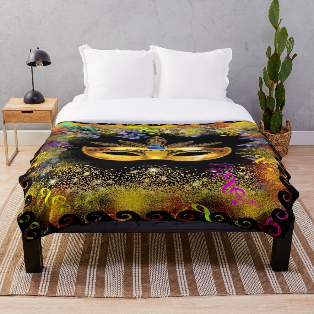 Mardi Gras - celebrate in style on a throw blanket