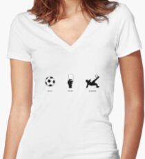 Rock Paper Scissors Women's Fitted V-Neck T-Shirt
