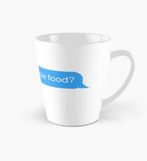 but will there be food? text Tall Mug