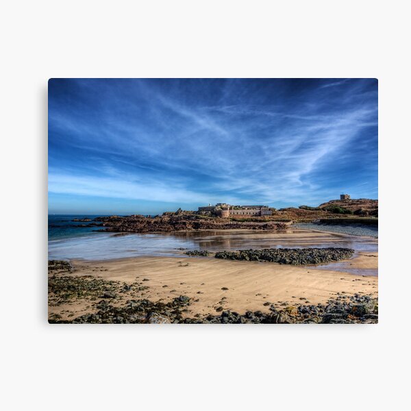 Across the bay to Fort Corblets Canvas Print