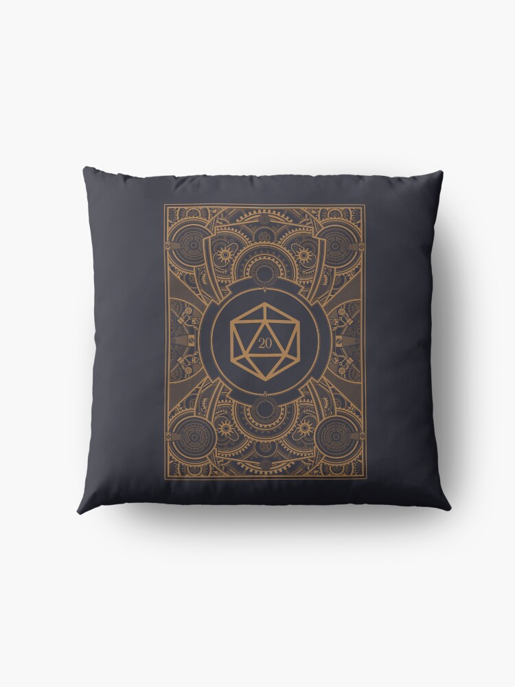Alternate view of D20 Dice Steampunk Mech Floor Pillow