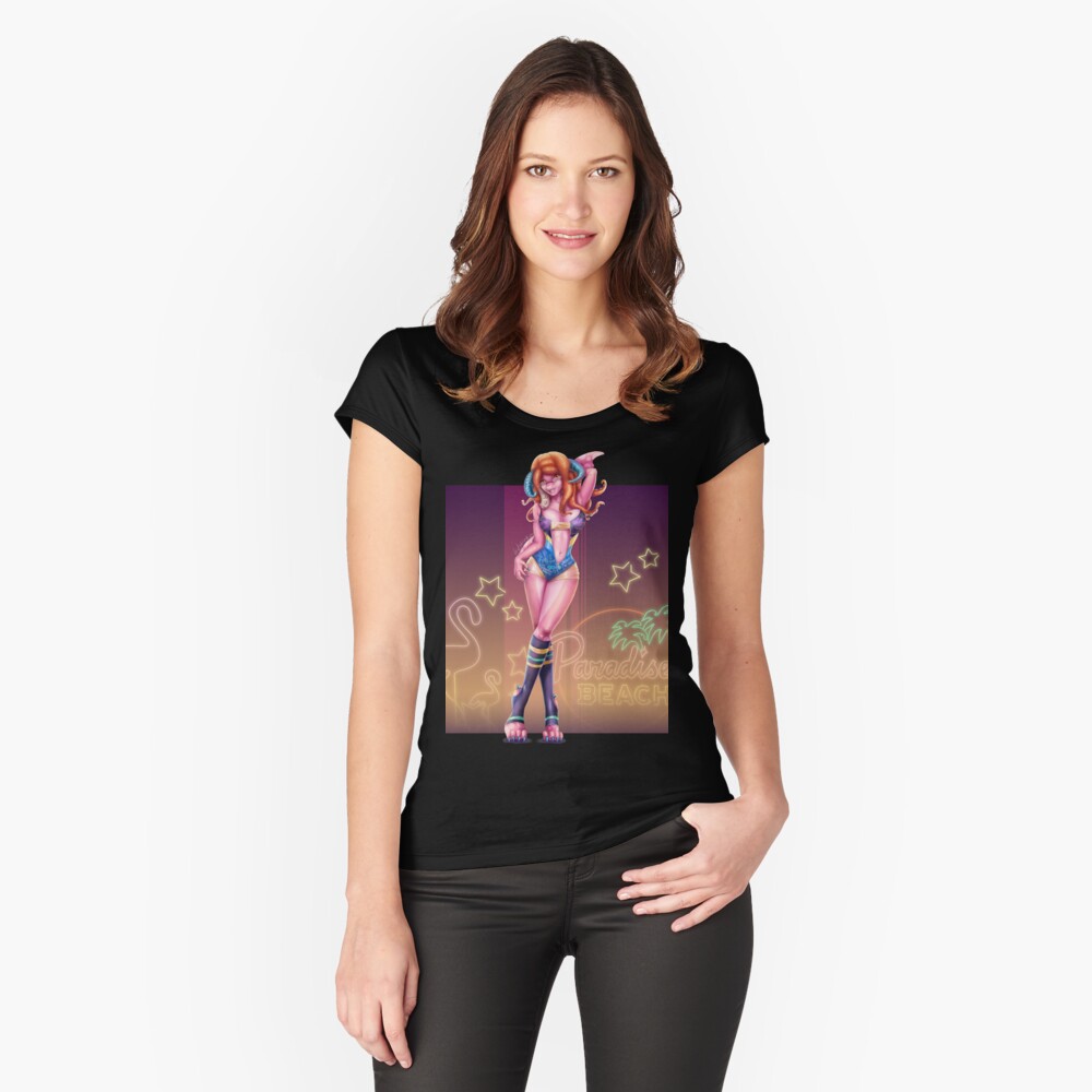 Reena Hilde Kraken OC Fitted Scoop T-Shirt