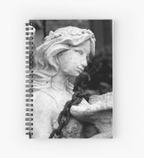 Chain Your Angel Down - stone angel Spiral Notebook