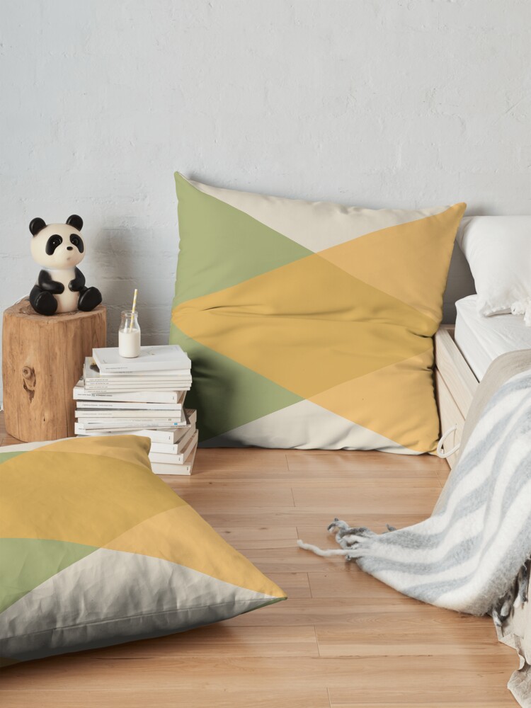 Alternate view of Mid Century - Yellow Green Floor Pillow