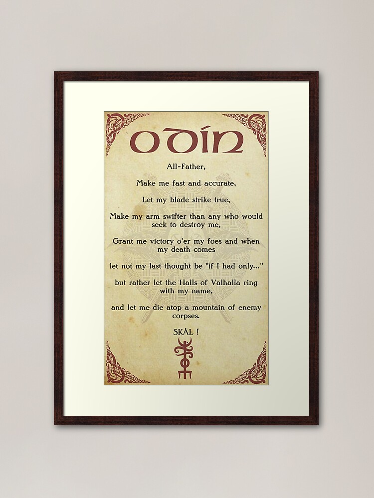 "Prayer To Odin" Framed Art Print by FantasySkyArt | Redbubble