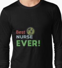 Best Nurse Ever Sticker Long Sleeve T-Shirt