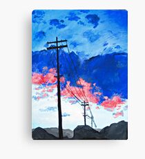 telephone poles Canvas Print