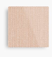 Latte Knit Drawing Metal Print