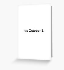 Tarjeta de felicitación Es el 3 de octubre