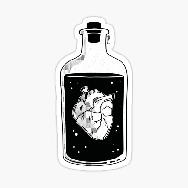 Heart in a bottle Sticker