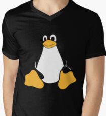 TUX LINUX Men's V-Neck T-Shirt