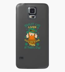 Niedliche geschlossene Leber du bist feines St Patrick Tagesbier-Kunst Hülle & Klebefolie für Samsung Galaxy