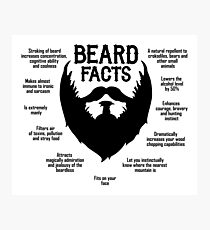 Beard Facts (black) Photographic Print