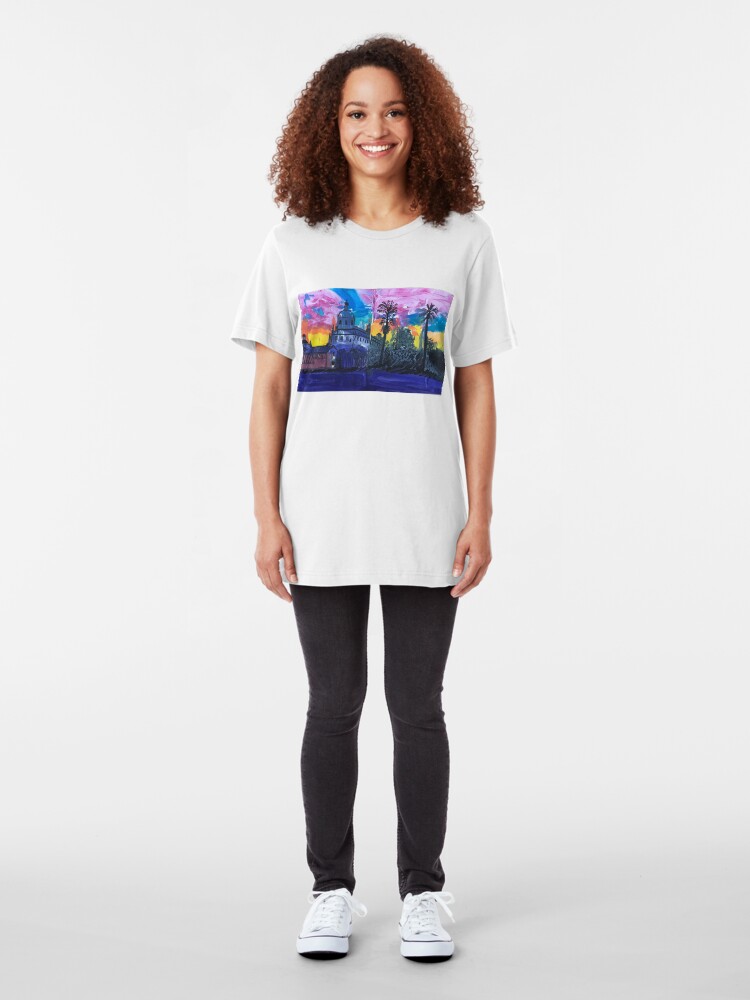 Alternate view of Pasadena City Hall Slim Fit T-Shirt