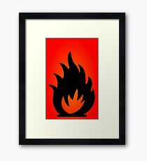 Flame Symbol by Chillee Wilson Framed Print