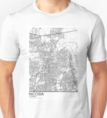 Nicosia map poster print wall art, Cyprus gift printable, Home and Nursery, Modern map decor for office, Map Art, Map Gifts Slim Fit T-Shirt