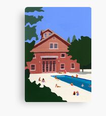 Pool house Canvas Print