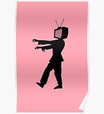 Zombie TV Guy by Chillee Wilson Poster