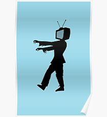 Zombie TV Guy by Chillee Wilson Poster