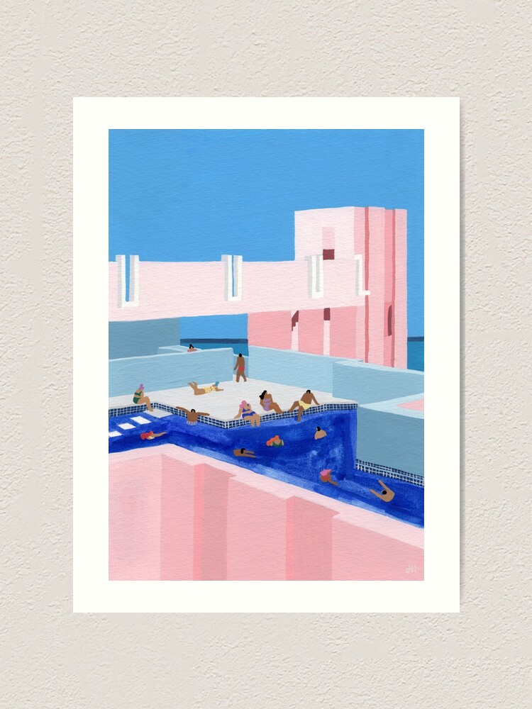 Alternate view of Spain Pool Art Print