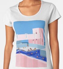 Camiseta premium de cuello ancho Piscina de españa