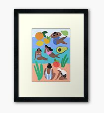 Fruchtiger Strand Gerahmtes Wandbild