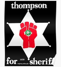 Thompson für Sheriff Vintage Campaign Logo Poster