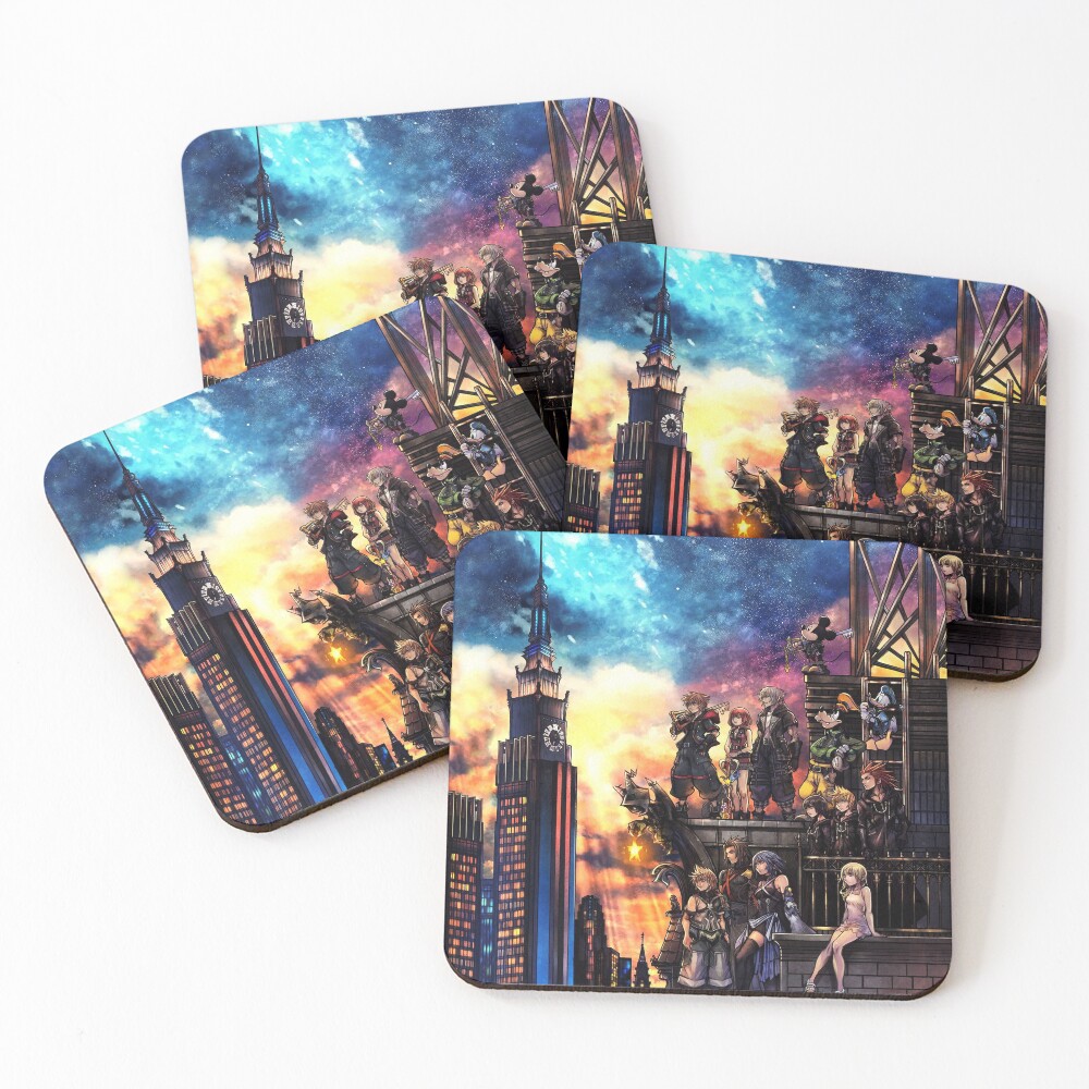 Kingdom Hearts 3 Cover Coasters (Set of 4)