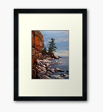 Shoreline near Thunder Bay Ontario Canada Framed Print